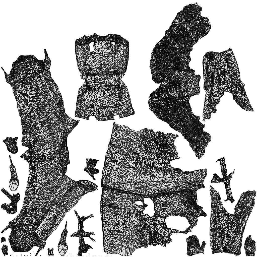 realistic 3D woman casual walking, scanned archviz people for Blender and 3ds Max, wireframe top-down view