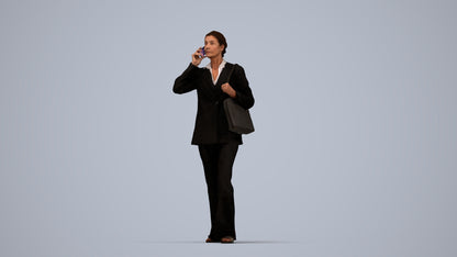 photogrammetry 3D senior woman business, realistic human model archviz FBX, top-down view render