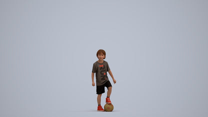 photogrammetry 3D boy casual kids, realistic human model archviz FBX, standing pose render
