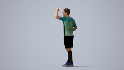 realistic 3D human boy sport, archviz people FBX OBJ for Blender, three-quarter view render