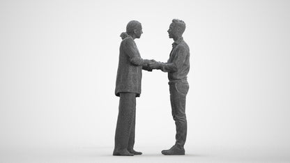 scanned 3D woman business, photogrammetry people for Enscape and V-Ray, wireframe front view