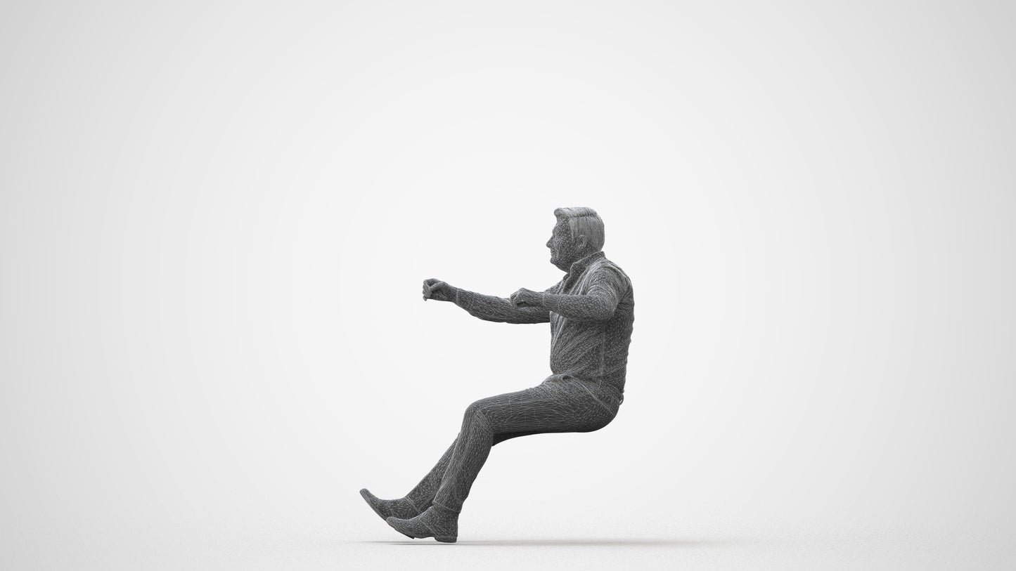 realistic 3D people man casual driving, render-ready for V-Ray and Corona, FBX OBJ, square thumbnail