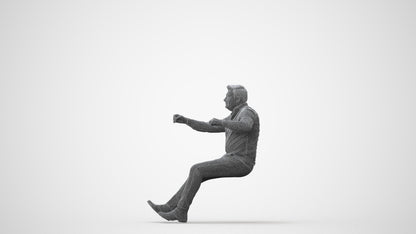 realistic 3D people man casual driving, render-ready for V-Ray and Corona, FBX OBJ, square thumbnail