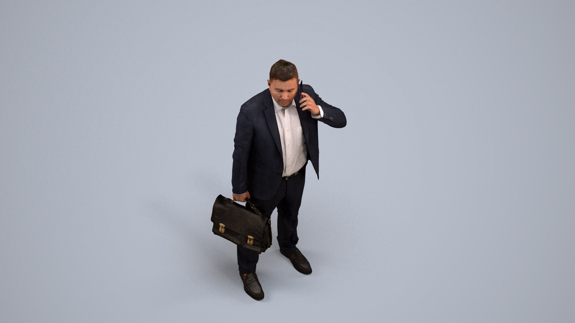 photogrammetry 3D man business, realistic human model archviz FBX, back view render