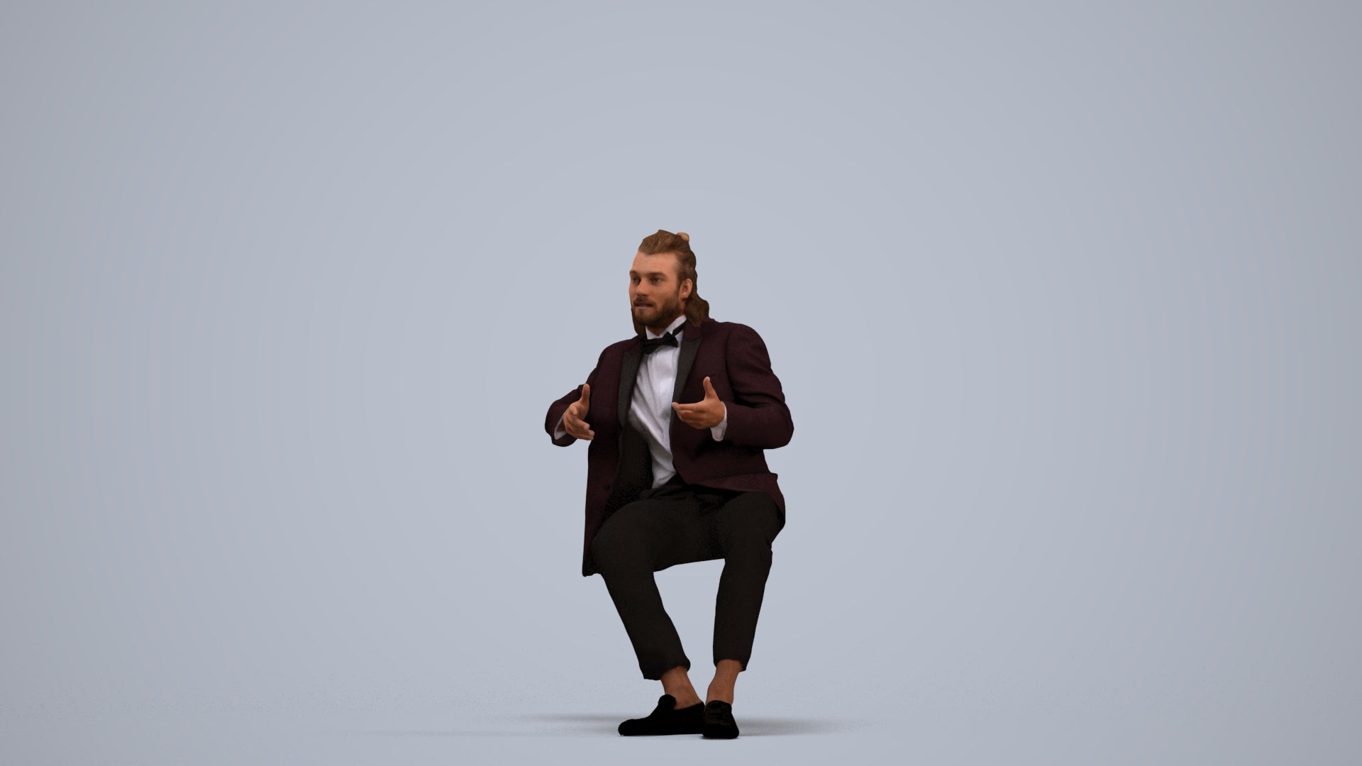 realistic 3D human man formal formalaffairs, archviz people FBX OBJ for Blender, standing pose render