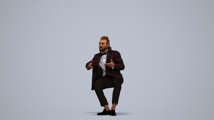 realistic 3D human man formal formalaffairs, archviz people FBX OBJ for Blender, standing pose render