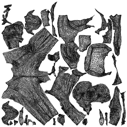scanned 3D woman casual standing, photogrammetry people for Enscape and V-Ray, wireframe top-down view