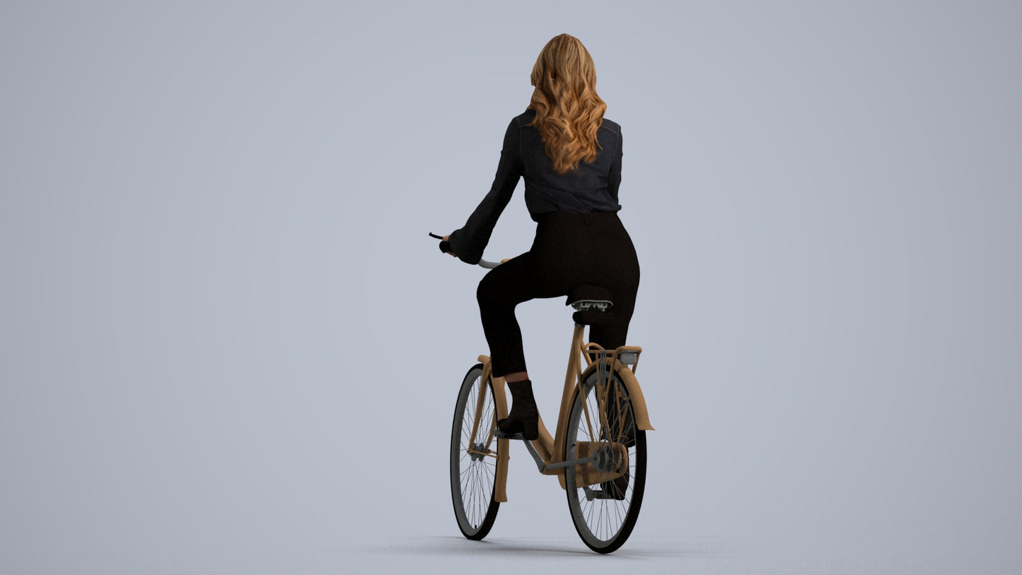 photogrammetry 3D woman business mix, realistic human model archviz FBX, front view render