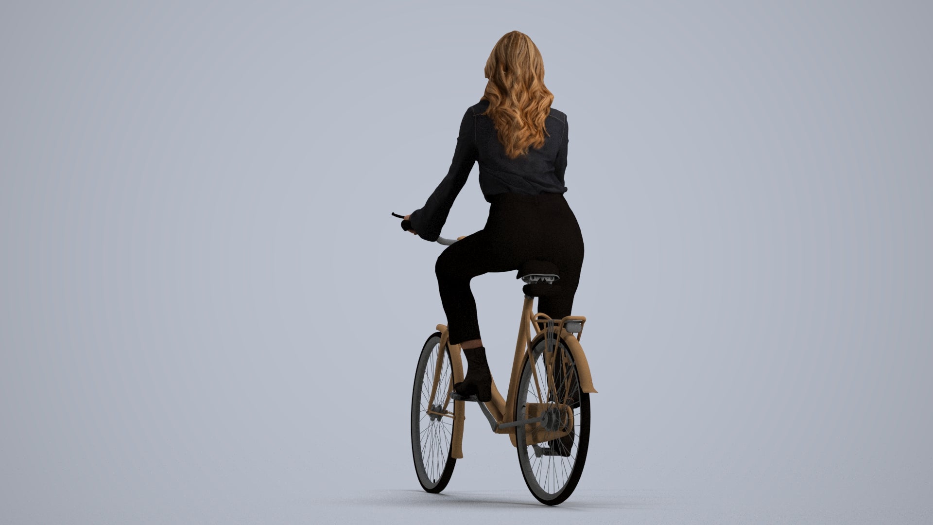 photogrammetry 3D woman business mix, realistic human model archviz FBX, front view render