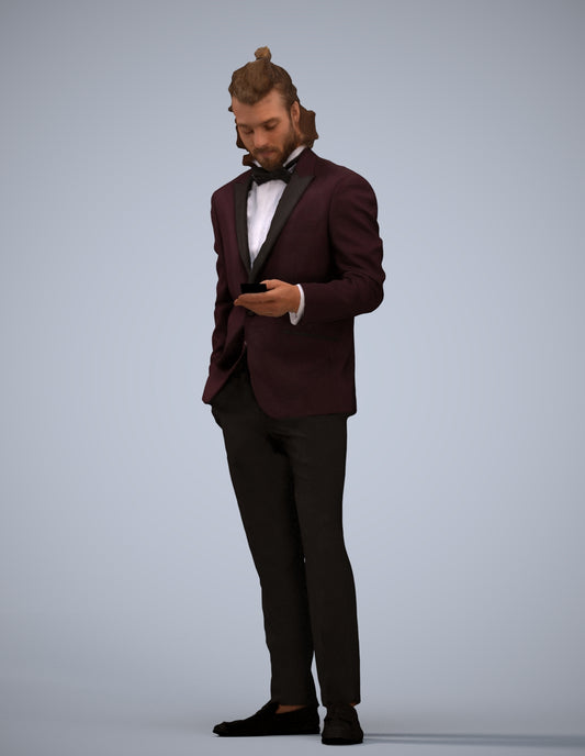3D people model man formal formalaffairs, scanned human for 3ds Max rendering