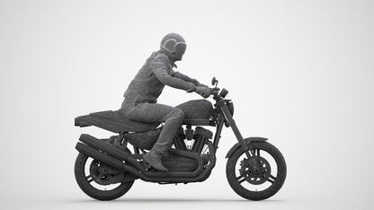 3D people model man casual cycling, scanned human for 3ds Max rendering, wireframe side view