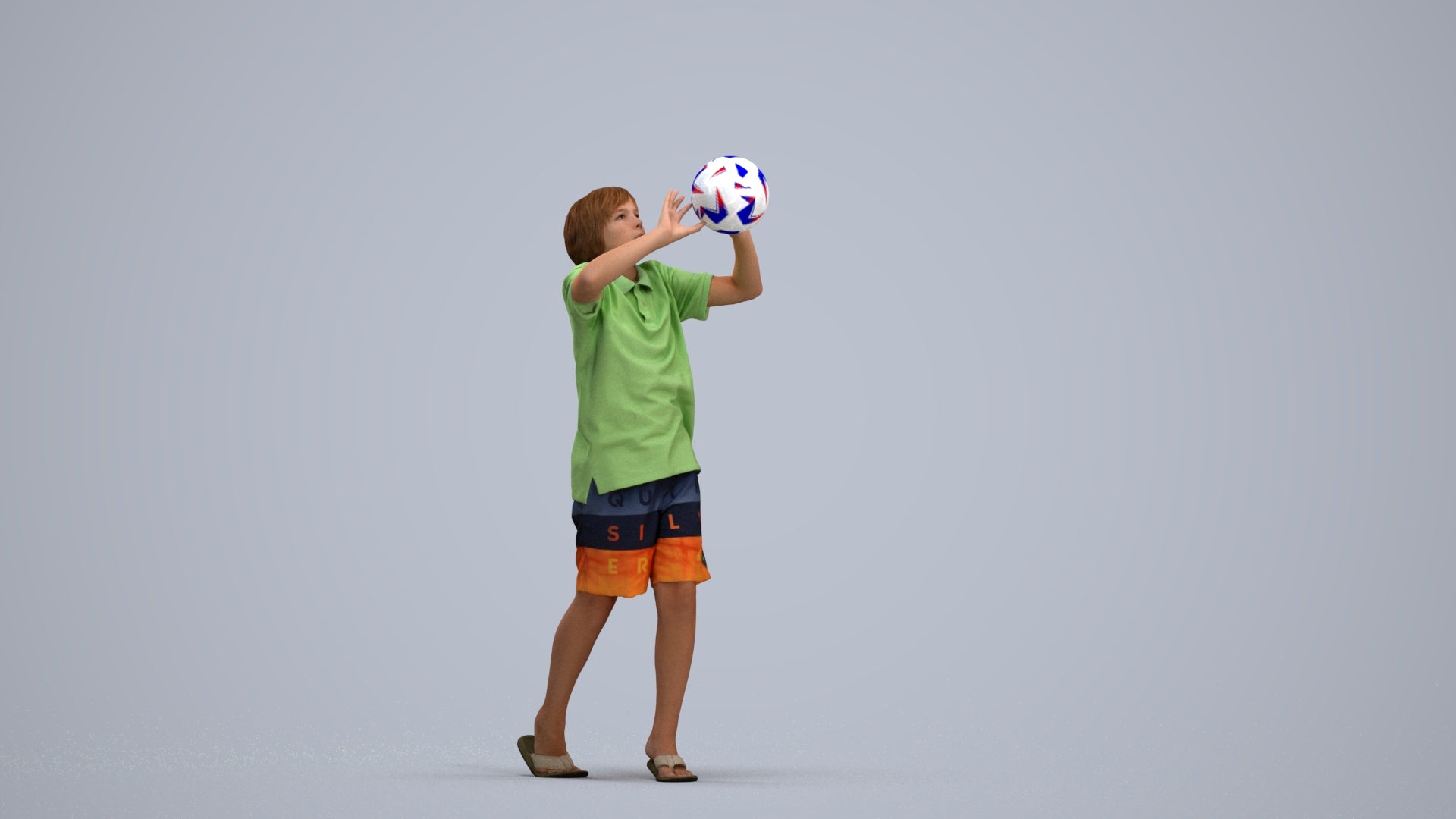 3D human model boy sport kids, photogrammetry scanned person for archviz, standing pose render