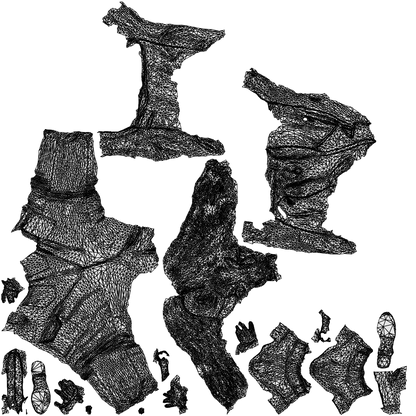 realistic 3D woman casual walking, scanned archviz people for Blender and 3ds Max, wireframe top-down view