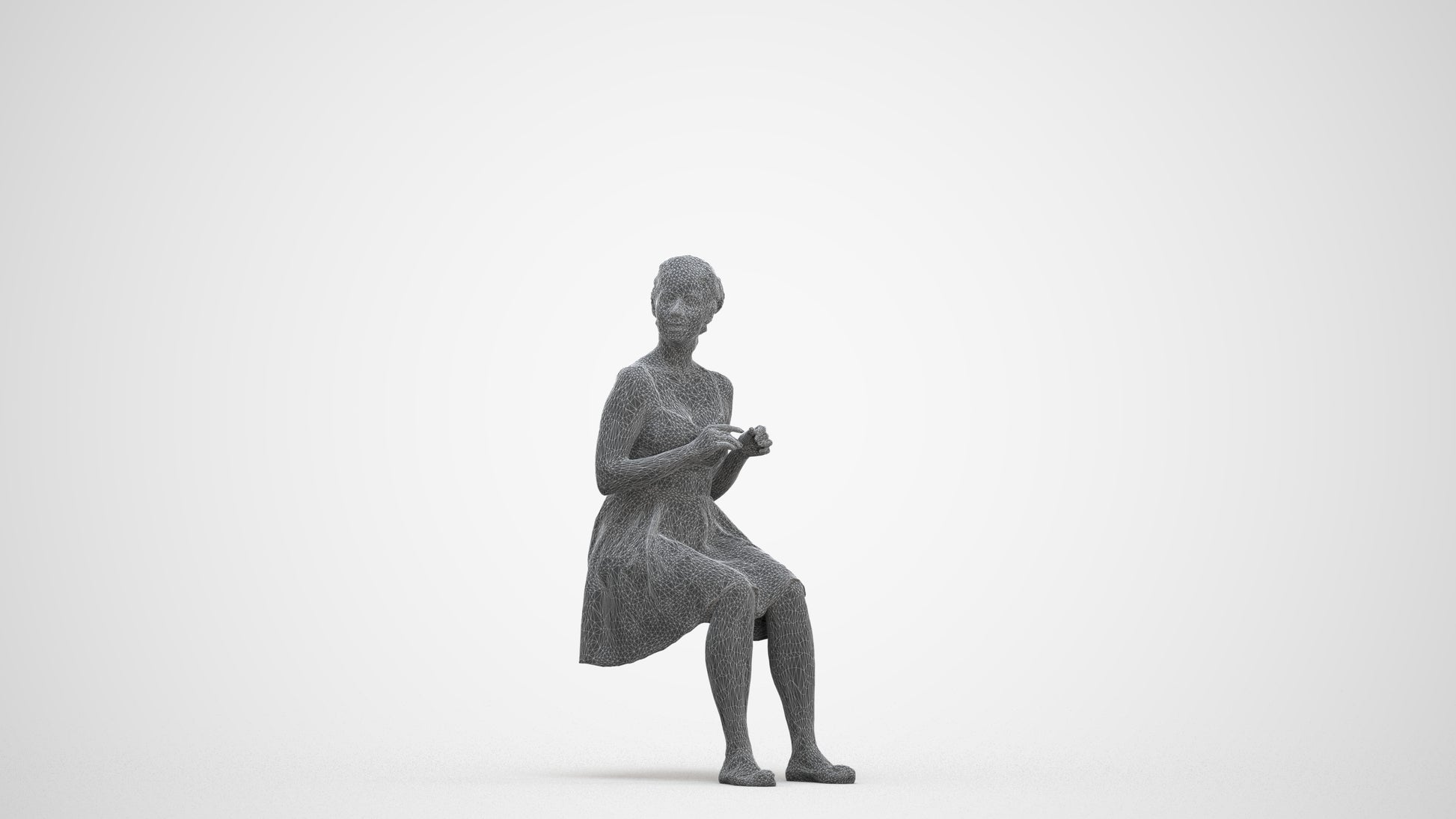 photogrammetry 3D woman formal formalaffairs, realistic human model archviz FBX, three-quarter front view render