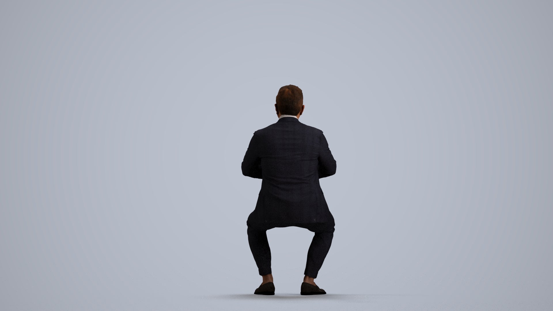 photogrammetry 3D man business, realistic human model archviz FBX, front view render