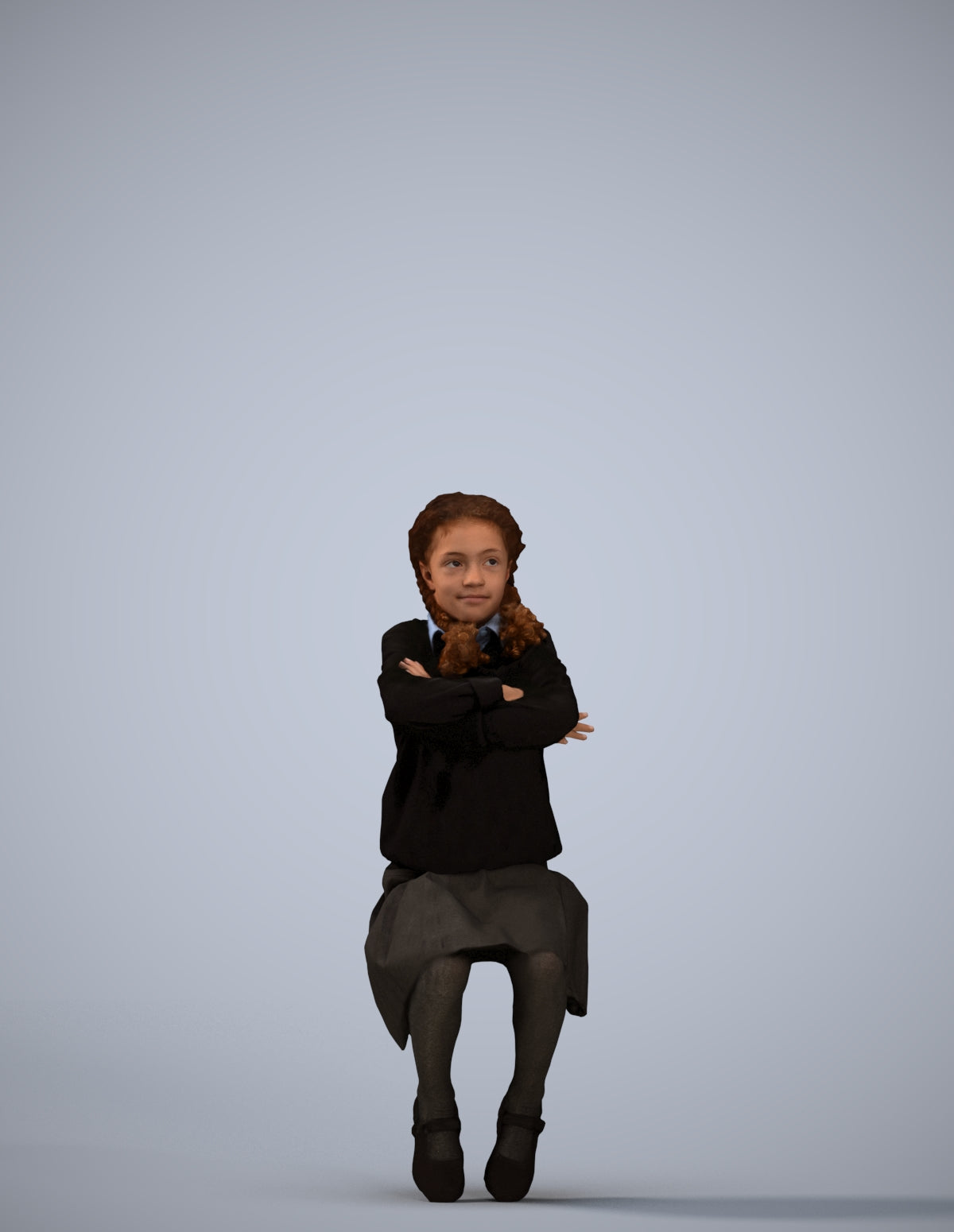 scanned 3D girl kids, photogrammetry people for Enscape and V-Ray