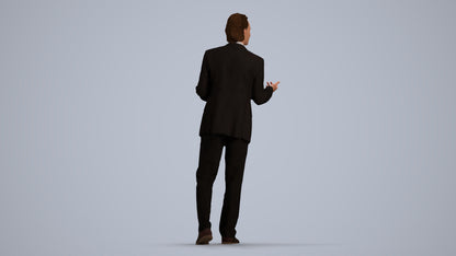 realistic 3D people man business, render-ready for V-Ray and Corona, FBX OBJ, front view render