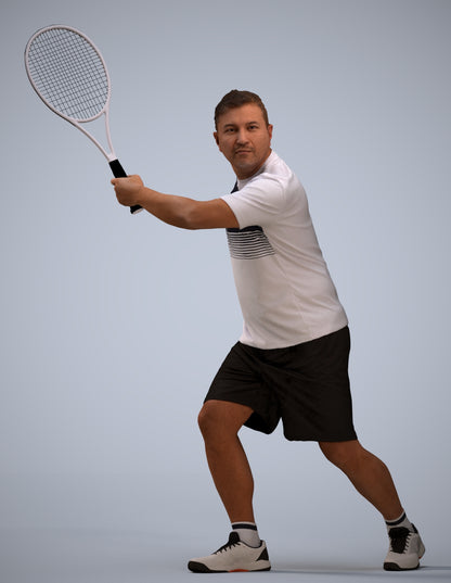 photogrammetry 3D man sport, realistic human model archviz FBX