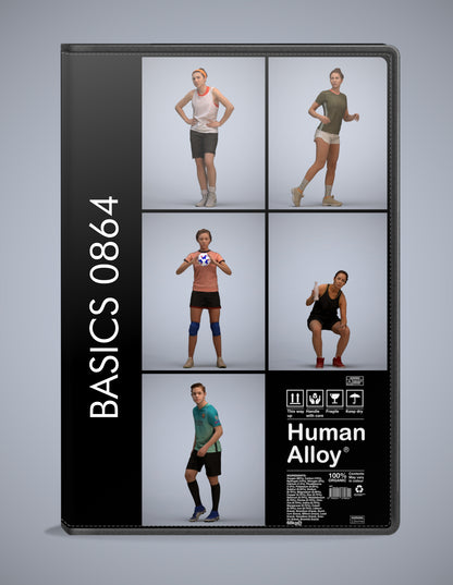 realistic 3D humans sport pack, 5 archviz people FBX OBJ for Blender