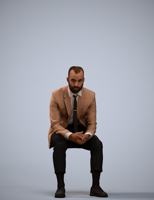 realistic 3D people man business, render-ready for V-Ray and Corona, FBX OBJ