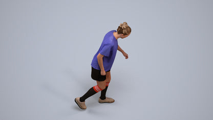 scanned 3D woman sport, photogrammetry people for Enscape and V-Ray, back view render