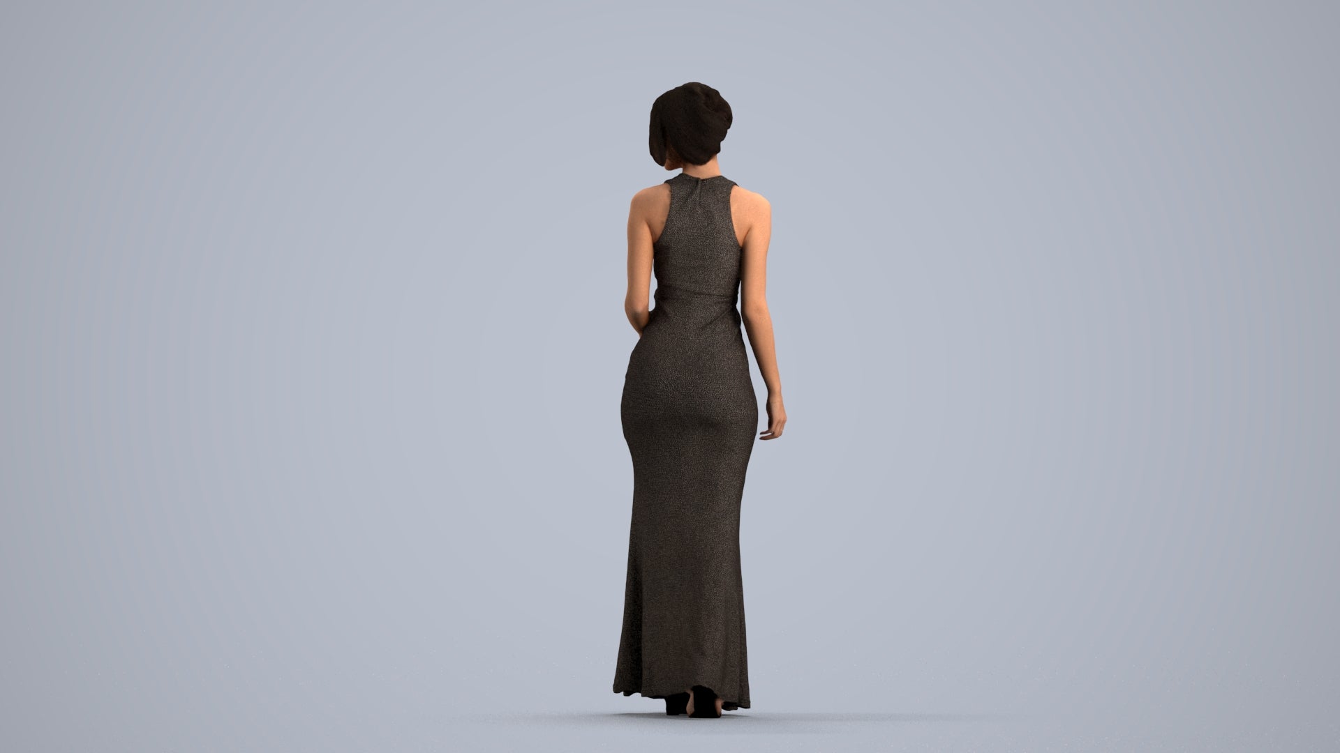 realistic 3D people woman formal formalaffairs, render-ready for V-Ray and Corona, FBX OBJ, front view render
