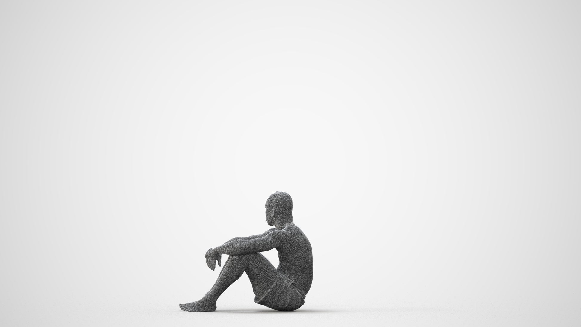 photogrammetry 3D man pool, realistic human model archviz FBX, square thumbnail