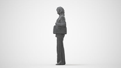 scanned 3D senior woman business, photogrammetry people for Enscape and V-Ray, square thumbnail