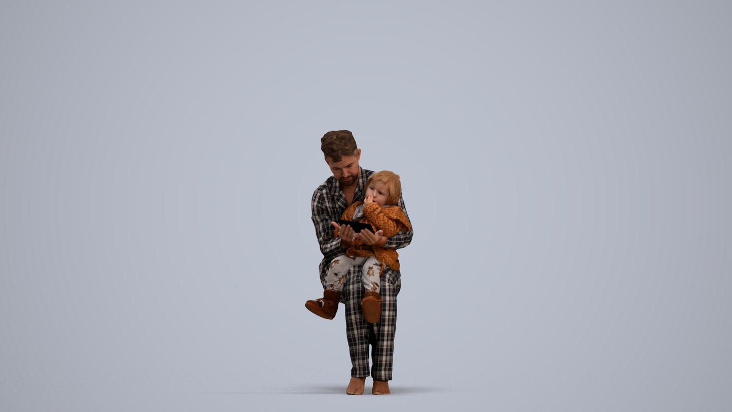 realistic 3D boy casual kids, scanned archviz people for Blender and 3ds Max, standing pose render