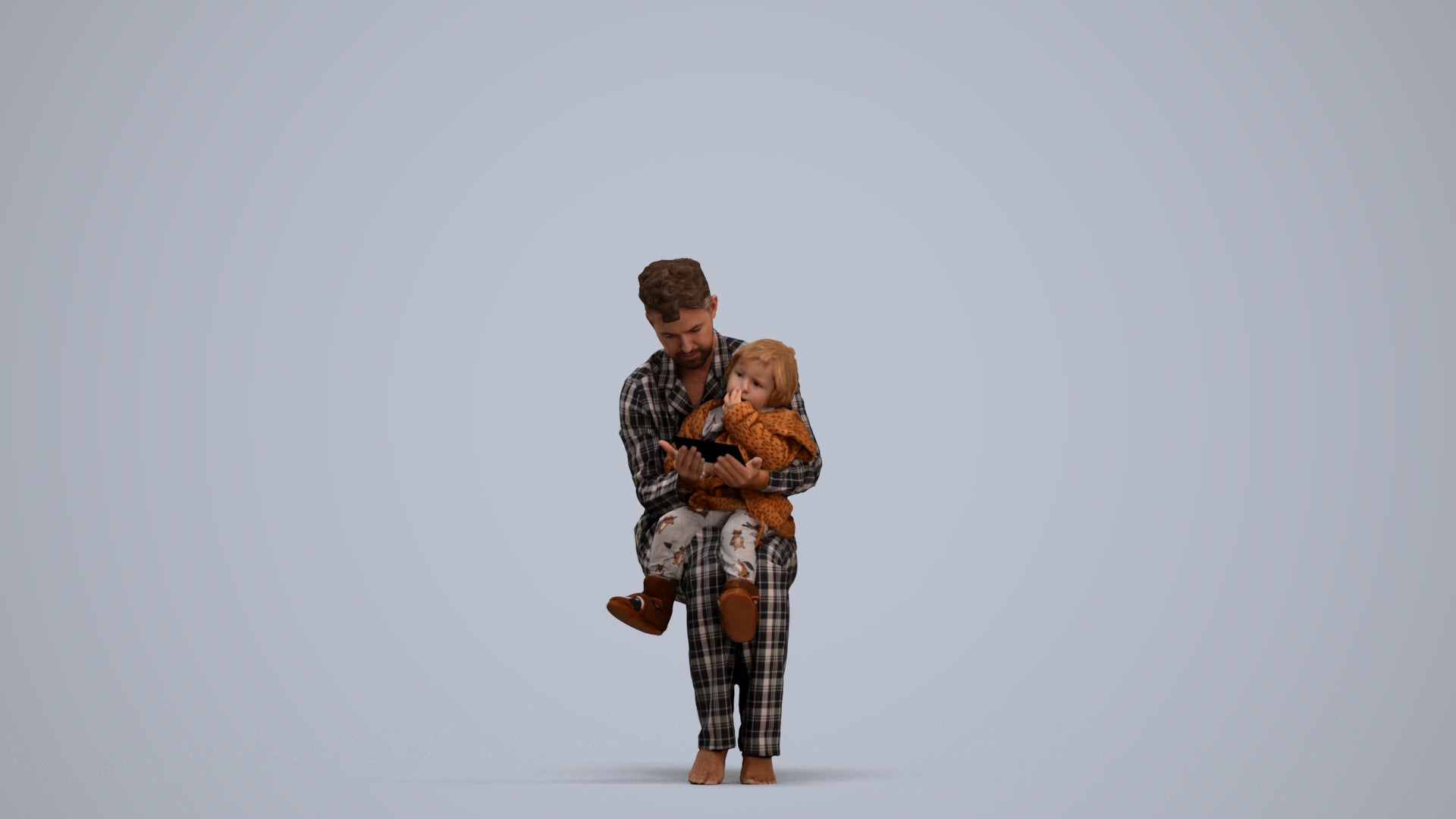 realistic 3D boy casual kids, scanned archviz people for Blender and 3ds Max, standing pose render