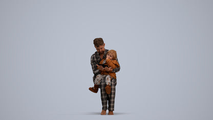 realistic 3D boy casual kids, scanned archviz people for Blender and 3ds Max, standing pose render