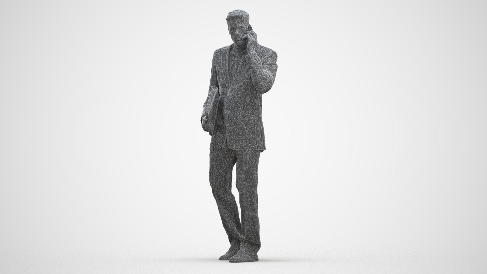 realistic 3D people man business, render-ready for V-Ray and Corona, FBX OBJ, three-quarter front view render