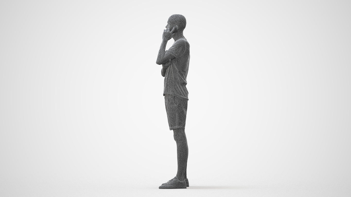 realistic 3D people man casual standing, render-ready for V-Ray and Corona, FBX OBJ, square thumbnail
