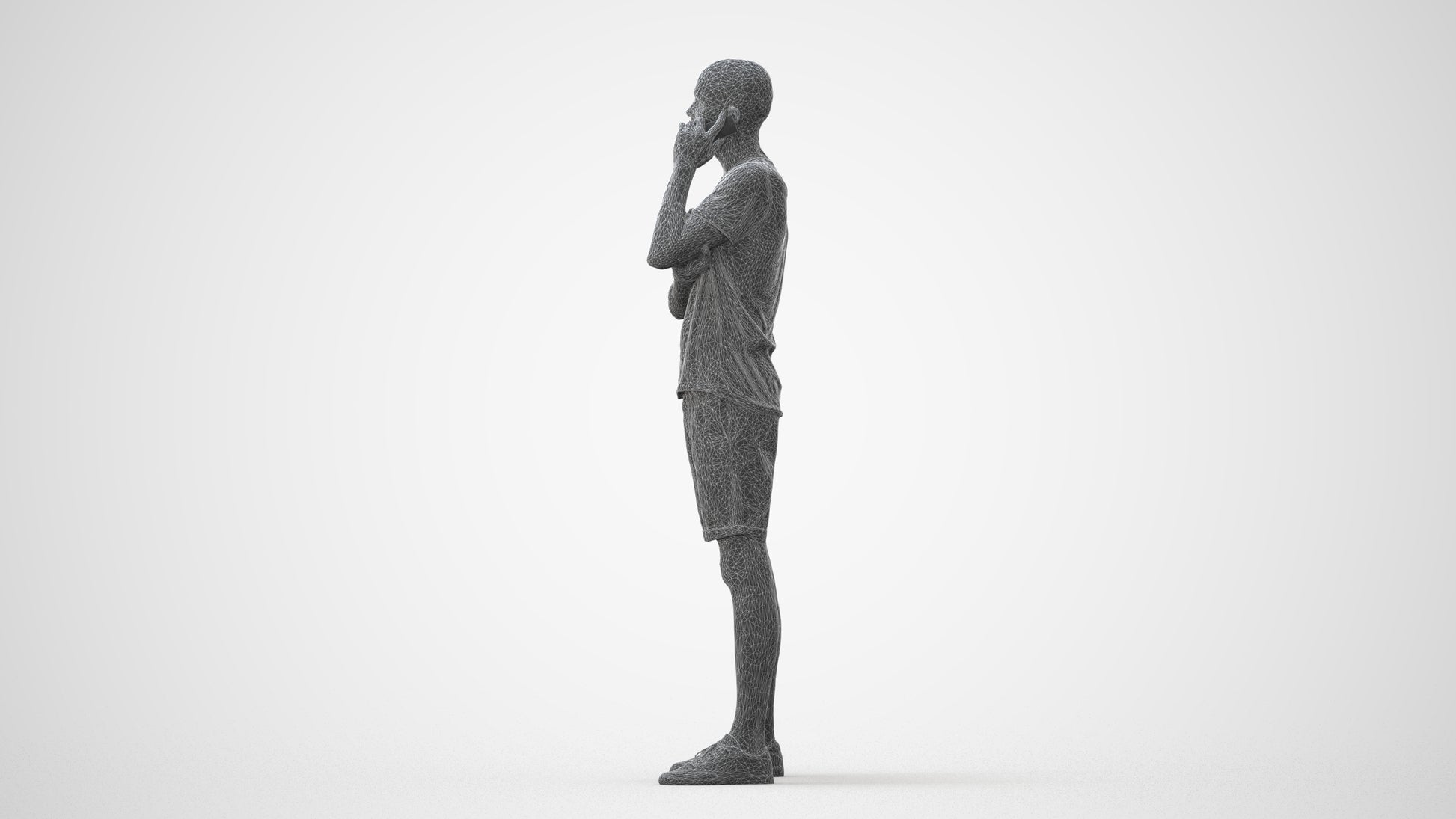 realistic 3D people man casual standing, render-ready for V-Ray and Corona, FBX OBJ, square thumbnail