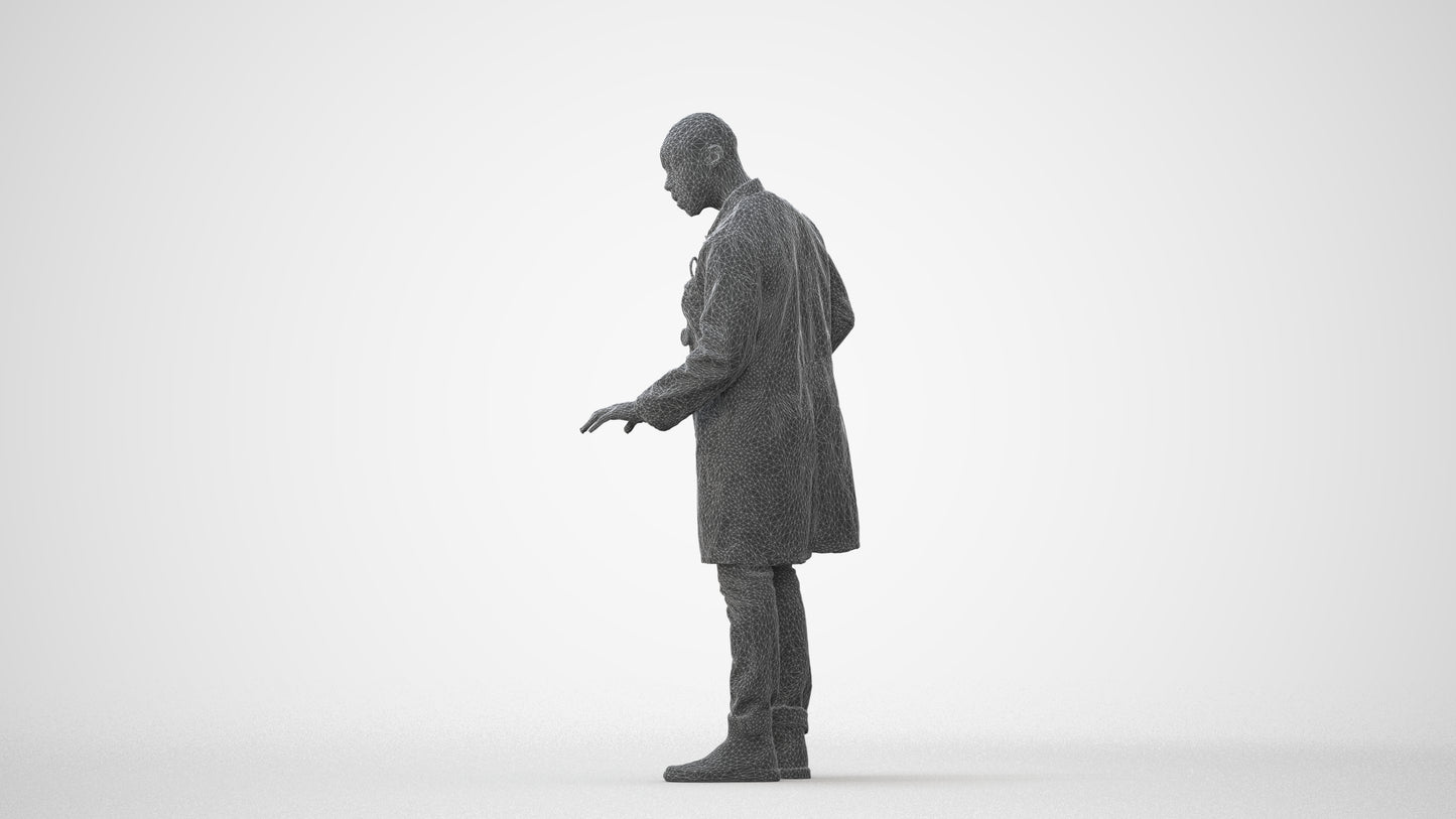 photogrammetry 3D man medical, realistic human model archviz FBX, square thumbnail