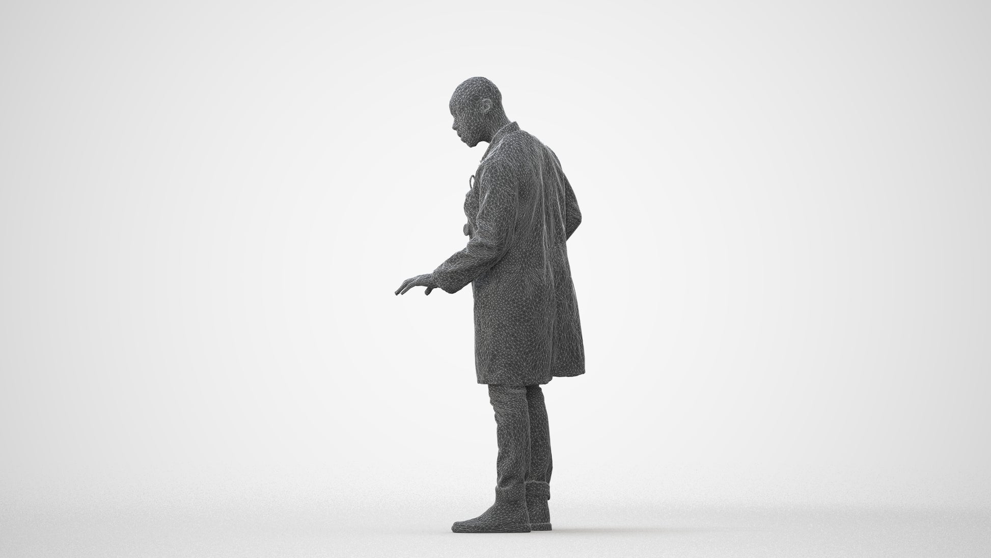 photogrammetry 3D man medical, realistic human model archviz FBX, square thumbnail