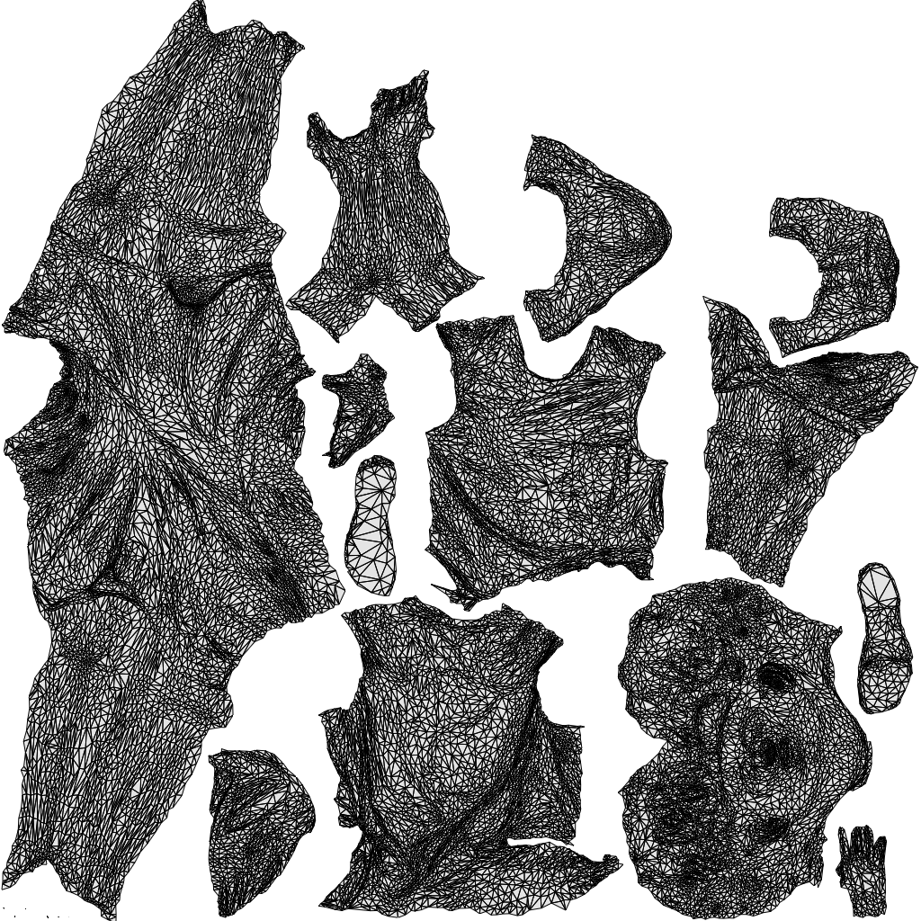 3D people model boy casual kids, scanned human for 3ds Max rendering, wireframe top-down view