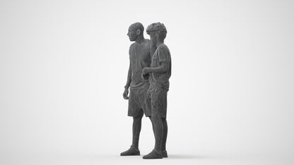 realistic 3D boy casual kids, scanned archviz people for Blender and 3ds Max, square thumbnail