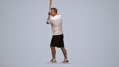 3D scanned man sport, photorealistic archviz people for Enscape and SketchUp, top-down view render