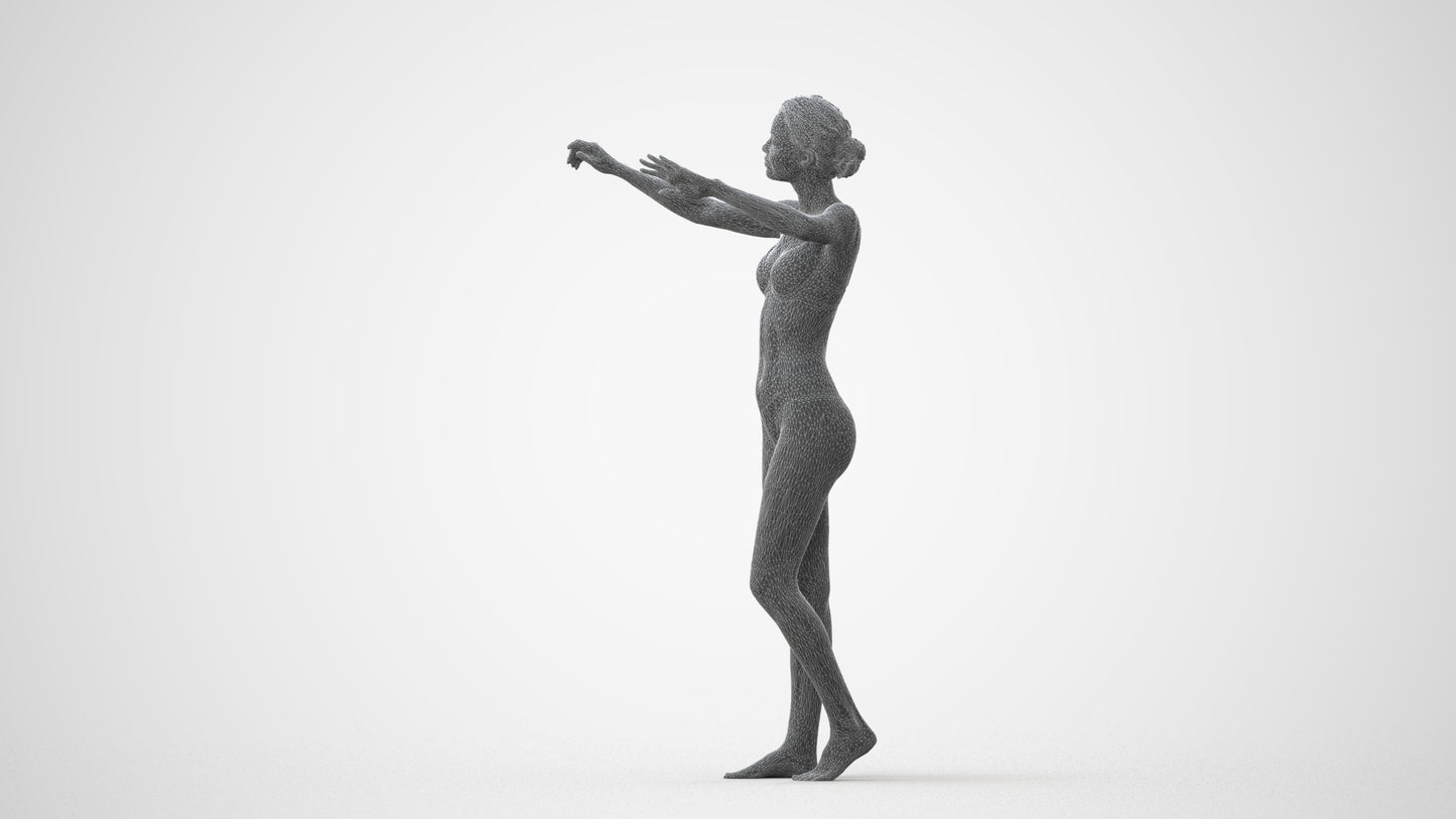 photogrammetry 3D woman bathroom, realistic human model archviz FBX, square thumbnail
