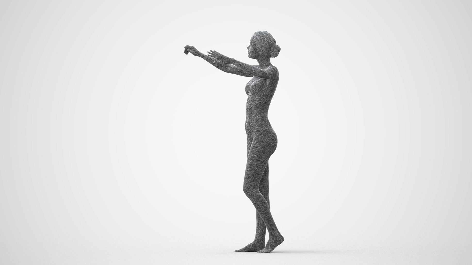photogrammetry 3D woman bathroom, realistic human model archviz FBX, square thumbnail
