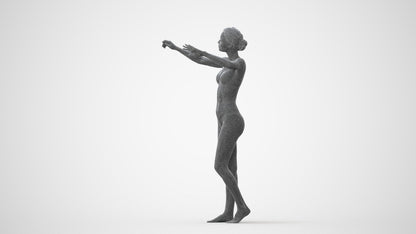 photogrammetry 3D woman bathroom, realistic human model archviz FBX, square thumbnail