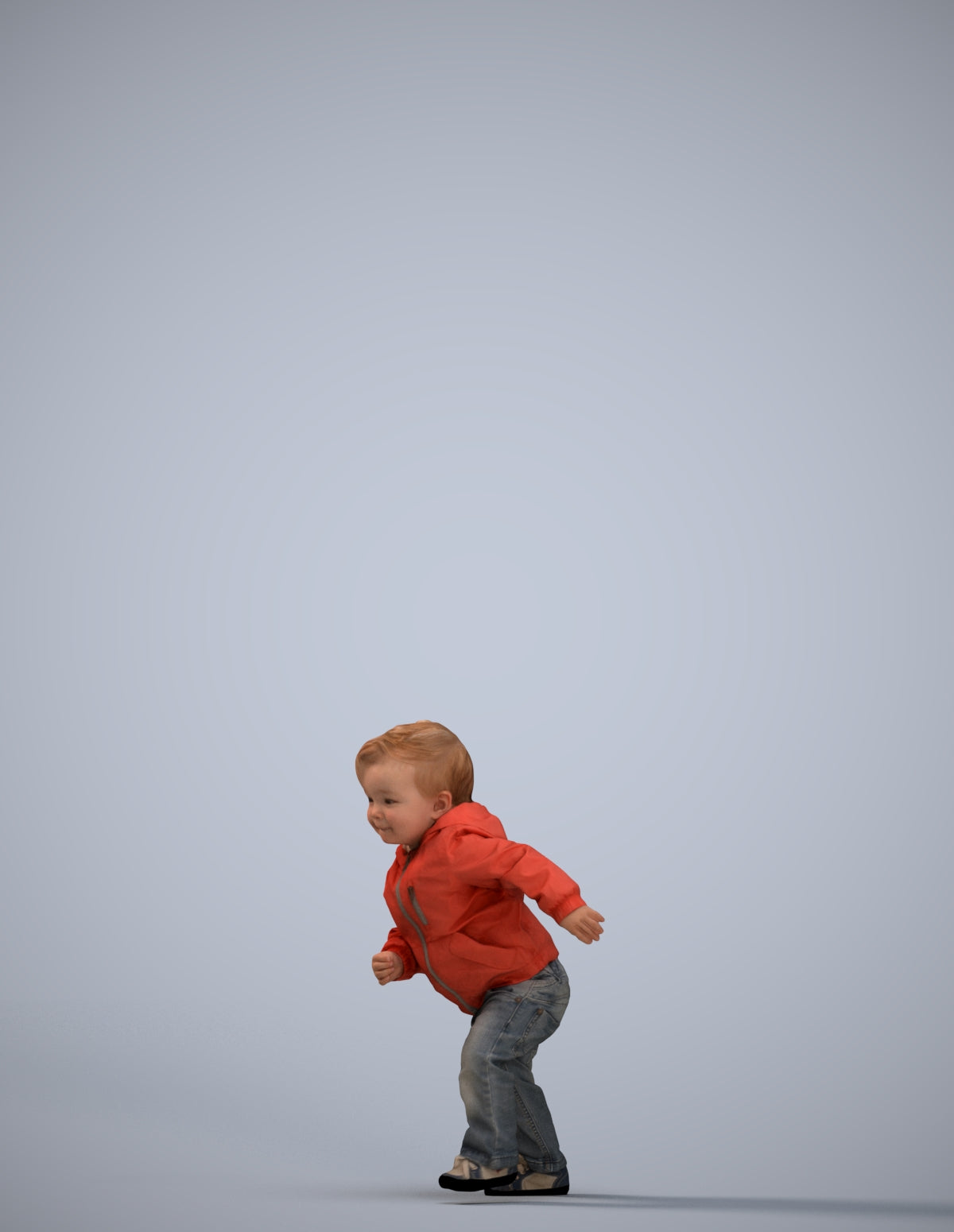 realistic 3D human boy casual kids, archviz people FBX OBJ for Blender