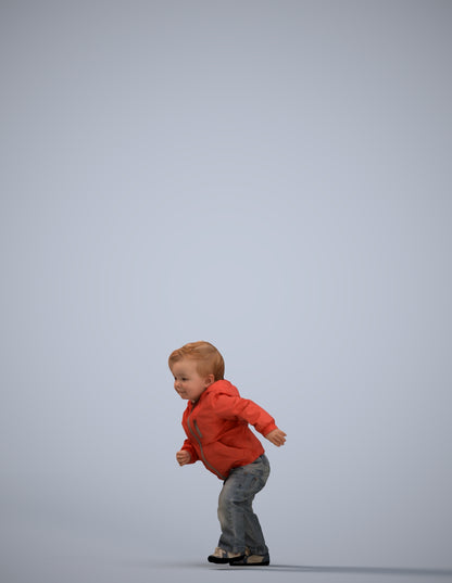 realistic 3D human boy casual kids, archviz people FBX OBJ for Blender