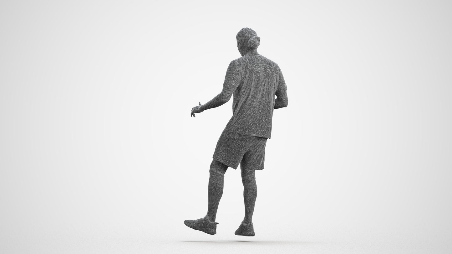 realistic 3D human man sport, archviz people FBX OBJ for Blender, wireframe front view