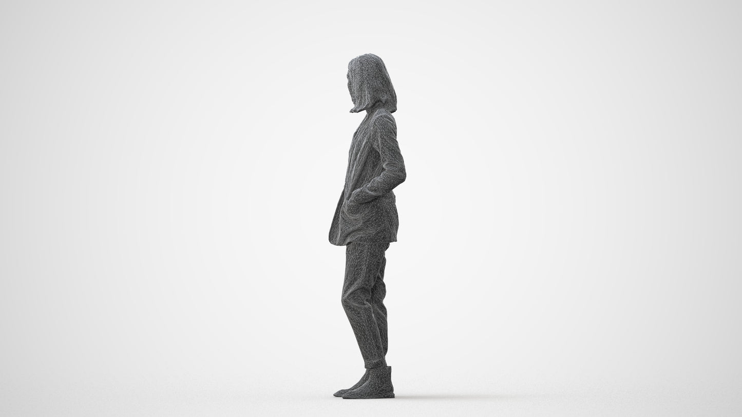 3D people model woman business, scanned human for 3ds Max rendering, square thumbnail