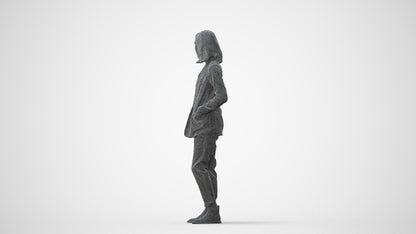 3D people model woman business, scanned human for 3ds Max rendering, square thumbnail