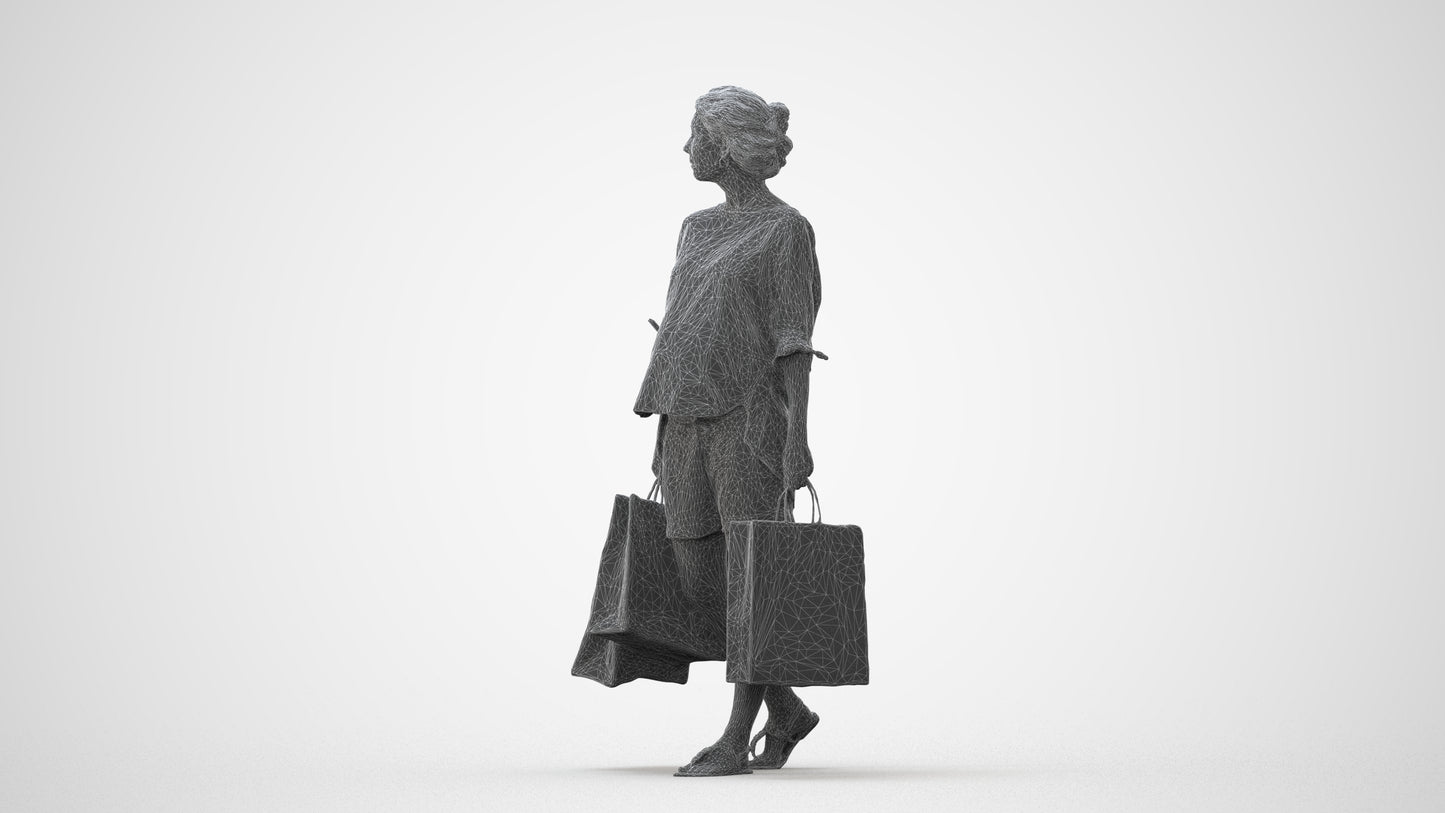 3D people model man formal shopping, scanned human for 3ds Max rendering, square thumbnail