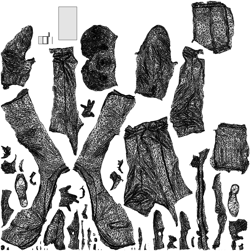 3D people model man business, scanned human for 3ds Max rendering, wireframe top-down view