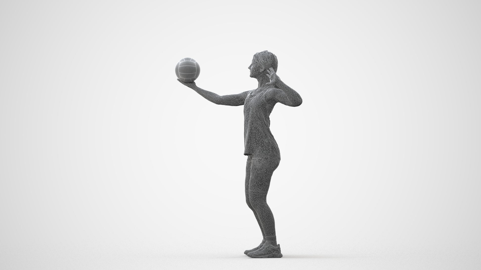 photogrammetry 3D girl sport, realistic human model archviz FBX, square thumbnail